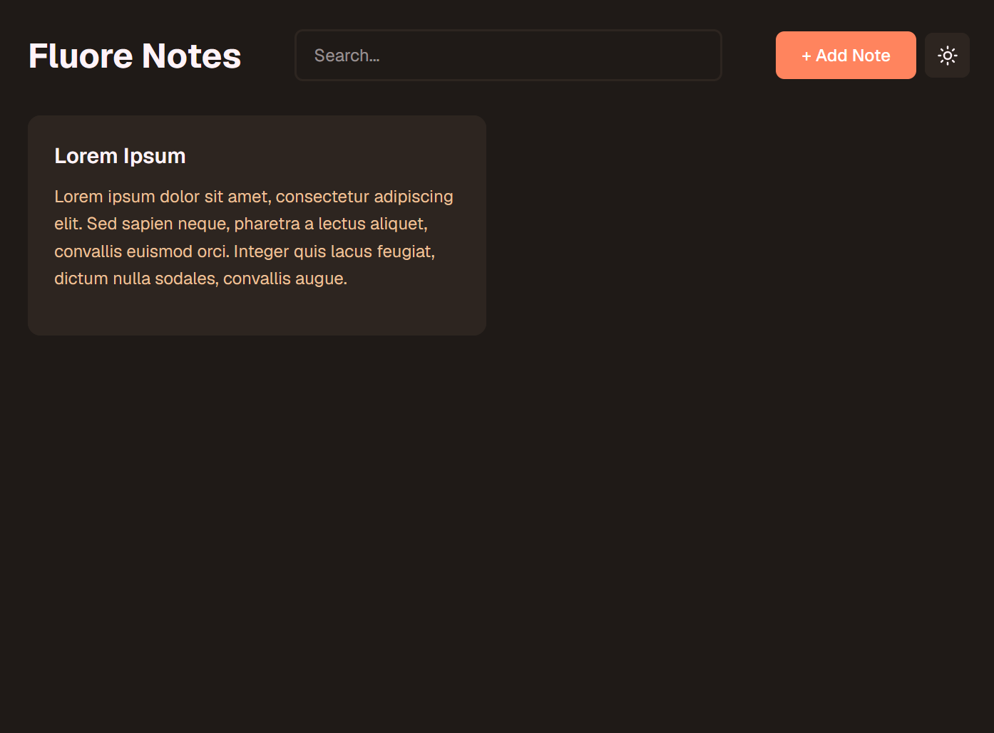 screenshot of Fluore Notes